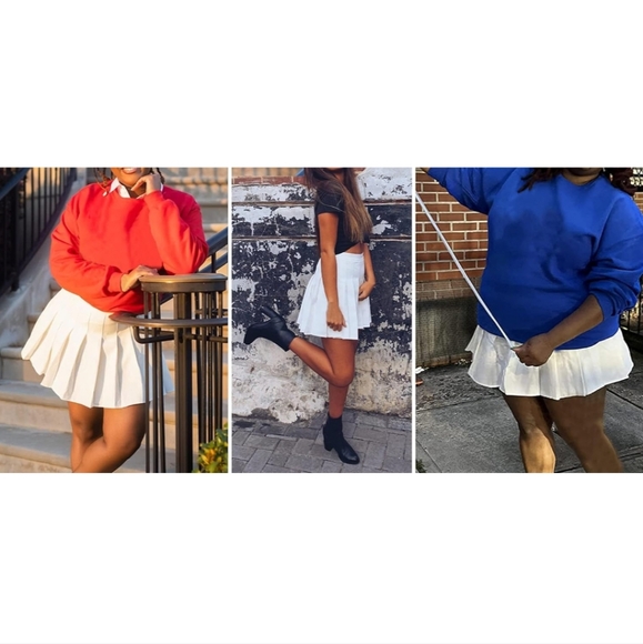 SANGTREE PLUS SIZE Women's Pleated Elastic Waist Skirt with Pockets - Picture 5 of 6